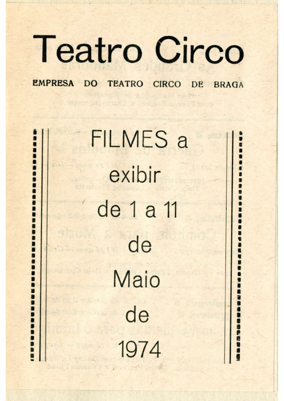  Filmes a exibir de 01 de Maio a 11 de Maio 