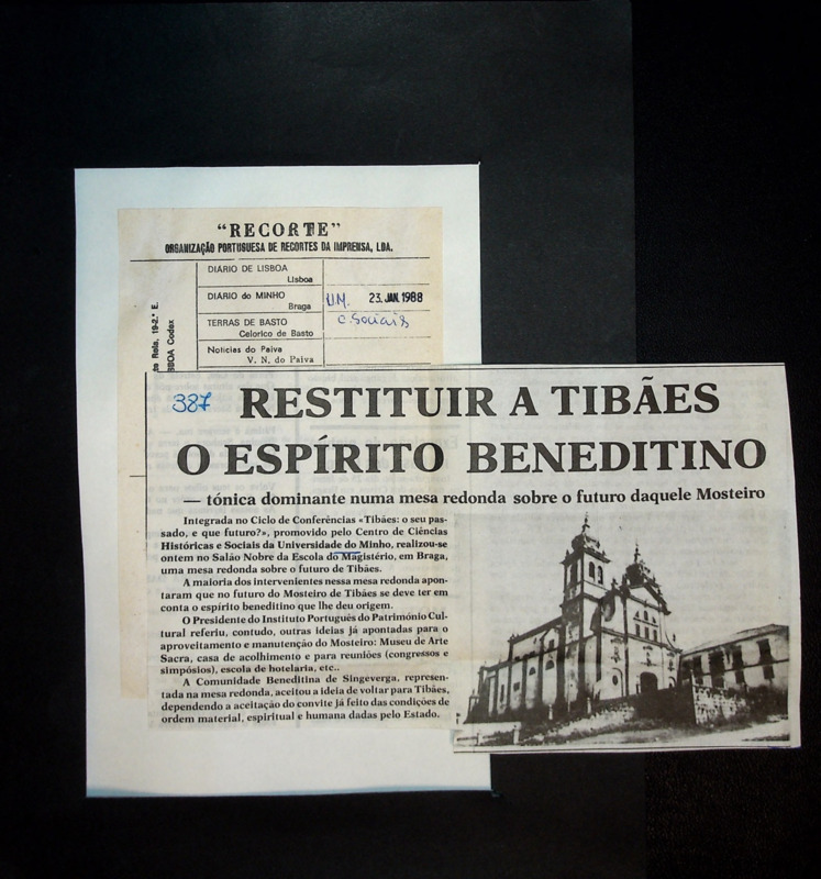  Restituir a Tibães o espírito beneditino - tónica dominante numa mesa redonda sobre o futuro daquele mosteiro 