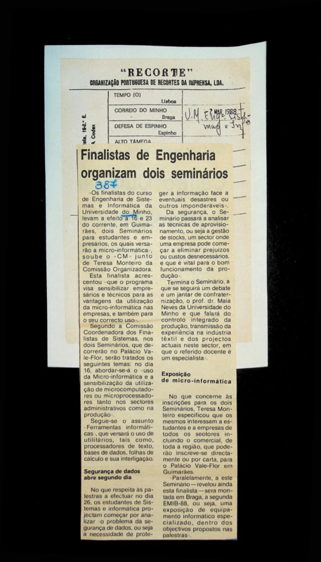  Finalistas de Engenharia organizam dois seminários 