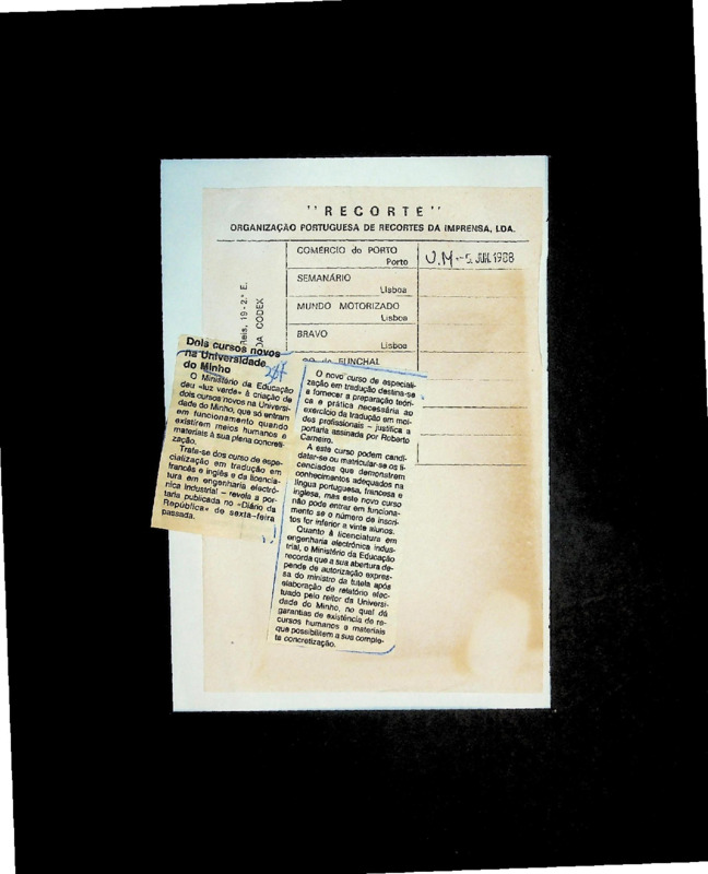  Dois cursos novos na Universidade do Minho 