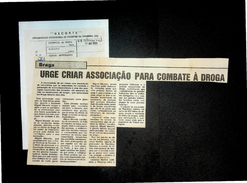  Urge criar associação para combate à droga 