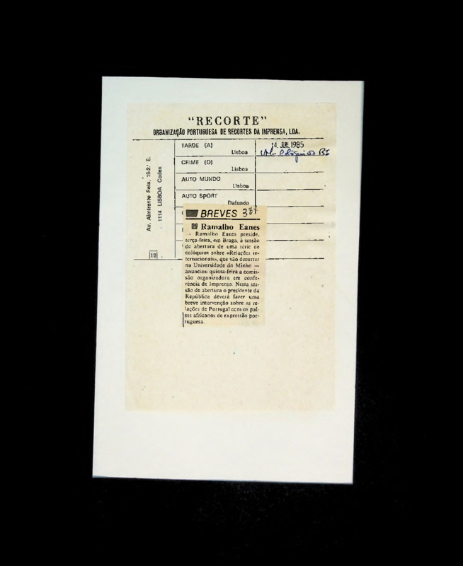  Presidente Ramalho Eanes preside à abertura dos Colóquios de Relações Internacionais na Universidade do Minho 