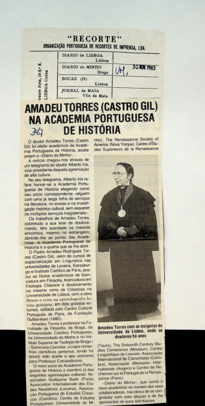  Amadeu Torres (Castro Gil) na Academia Portuguesa de História 