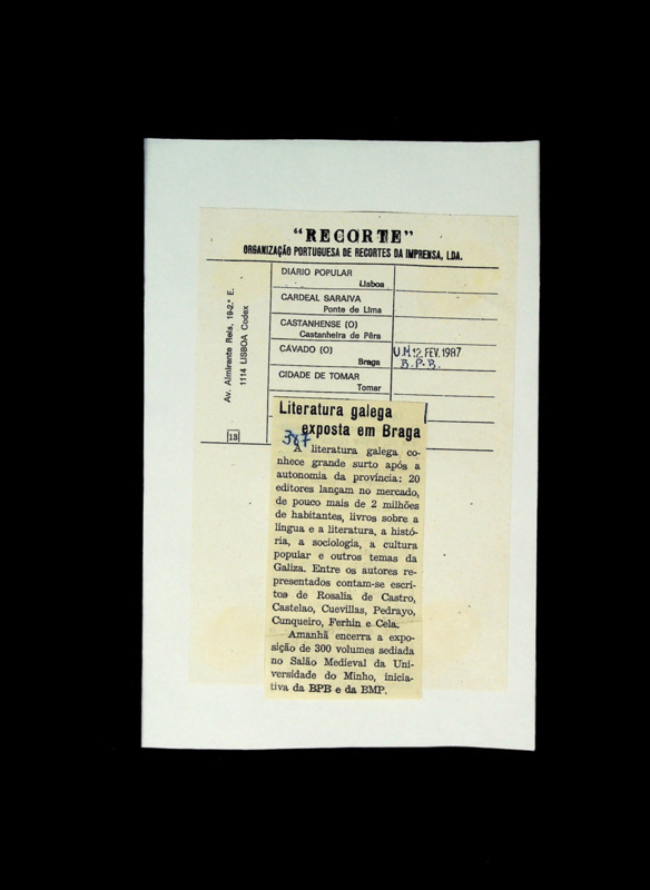  Literatura Galega exposta em Braga 