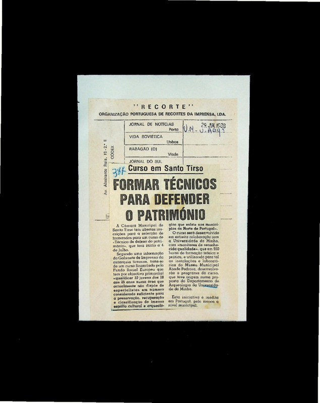  Curso em Santo Tirso: formar técnicos para defender o património 