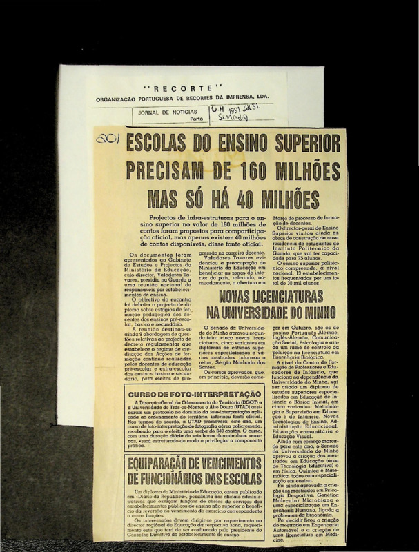  Novas licenciaturas na Universidade do Minho 