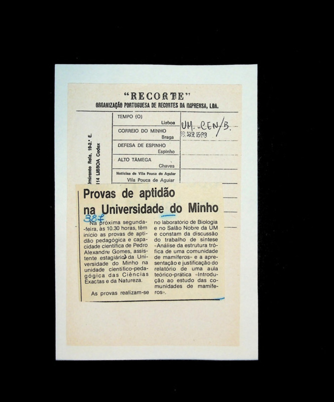  Provas de aptidão na Universidade do Minho 