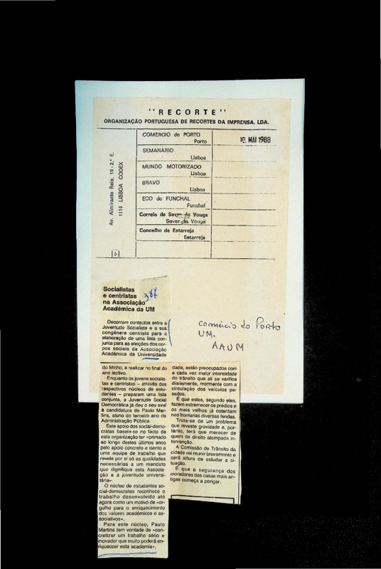 Socialistas e centristas na Associação Académica da UM 