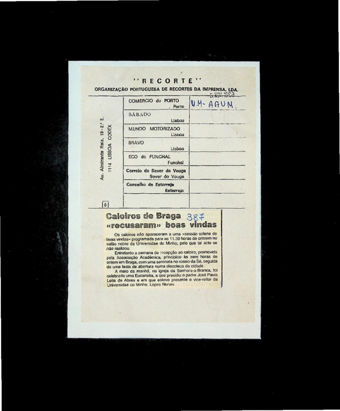  Caloiros de Braga 