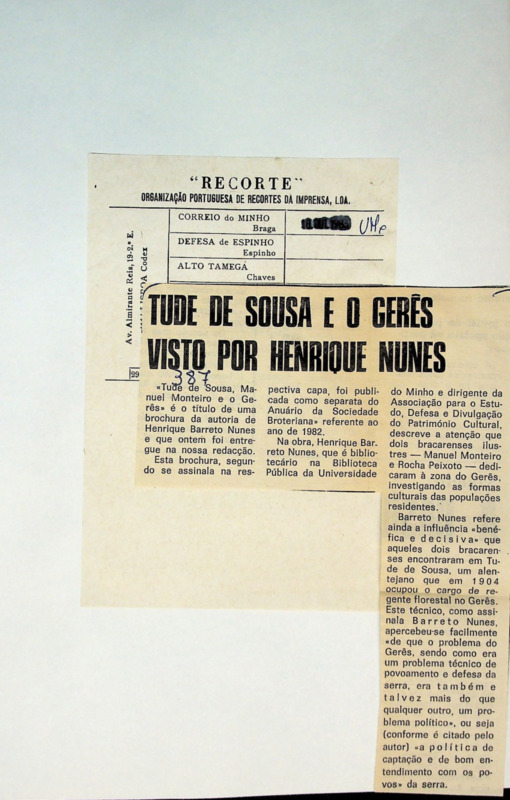  Tude de Sousa e o Gerês visto por Henrique Nunes 