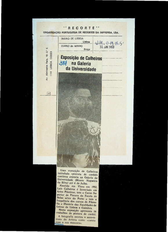  Exposição de Calheiros na Galeria da Universidade 