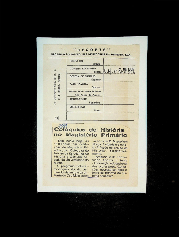  Colóquios de História no Magistério Primário 