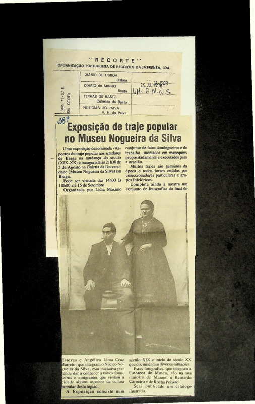 Exposição de traje popular no Museu Nogueira da Silva 