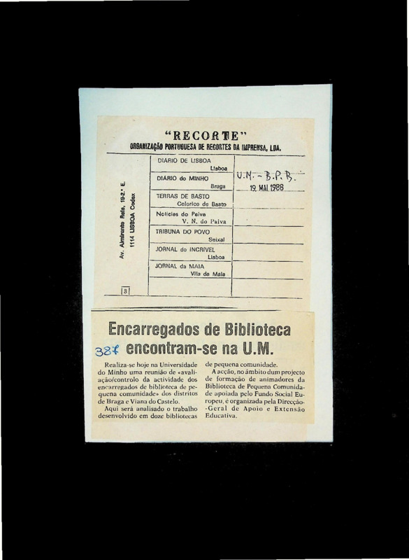  Encarregados de biblioteca encontram-se na U.M. 