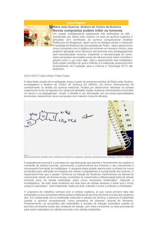  Novos compostos podem inibir os tumores 
