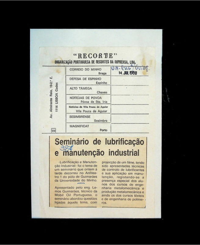  Seminário de lubrificação e manutenção industrial 