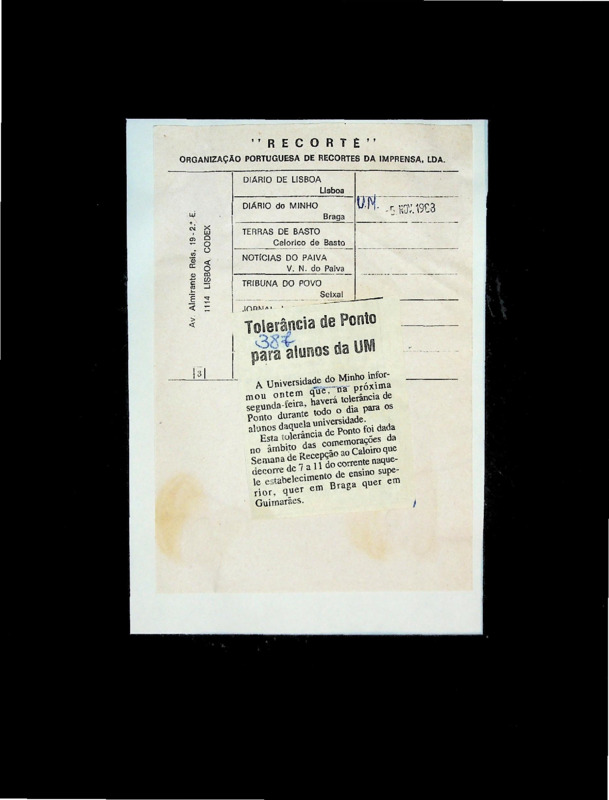  Tolerância de ponto para alunos da UM 