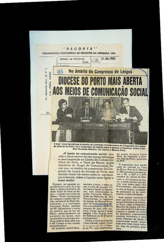  No âmbito do Congresso de Leigos: Diocese do Porto mais aberta aos meios de comunicação social 
