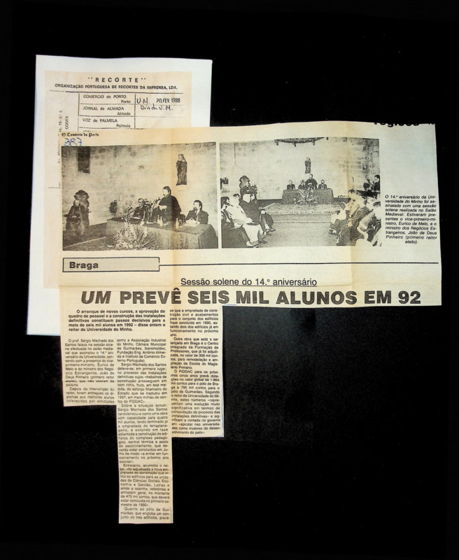  Sessão Solene do 14º aniversário: UM prevê seis mil alunos em 92 