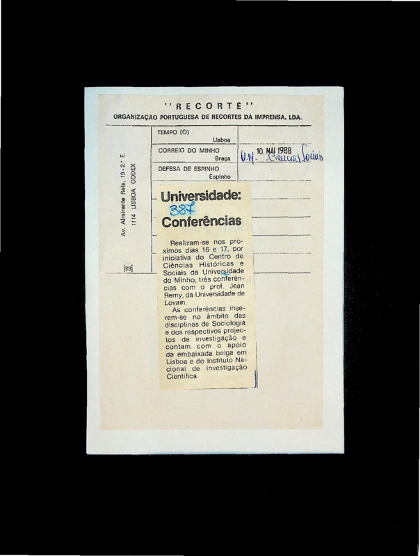  Universidade: conferências 