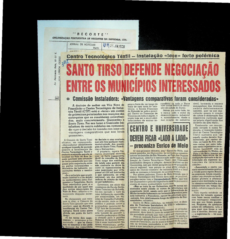  Centro Tecnológico Têxtil - instalação 