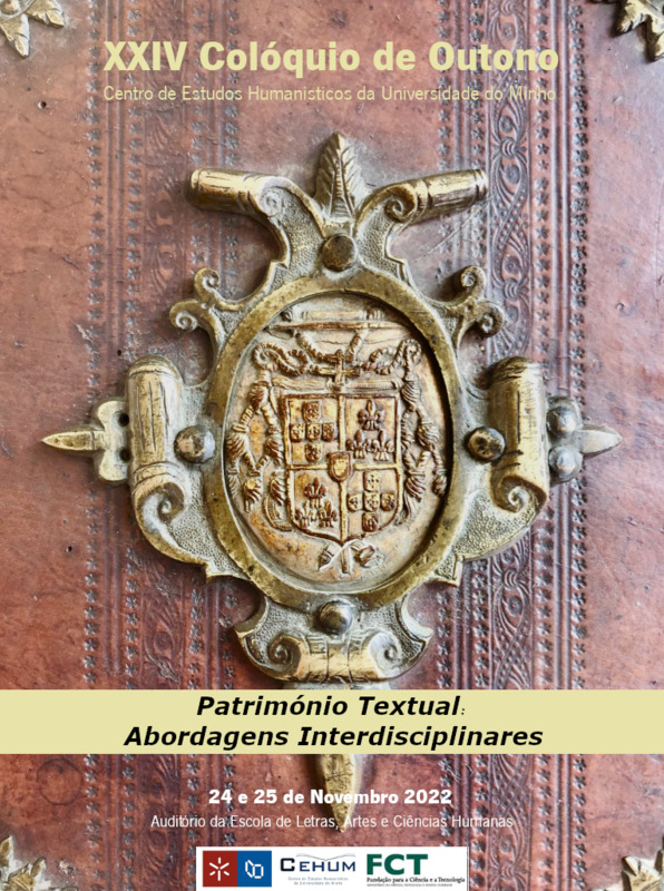  XXIV Colóquio de Outono - Património Textual: Abordagens Interdisciplinares 