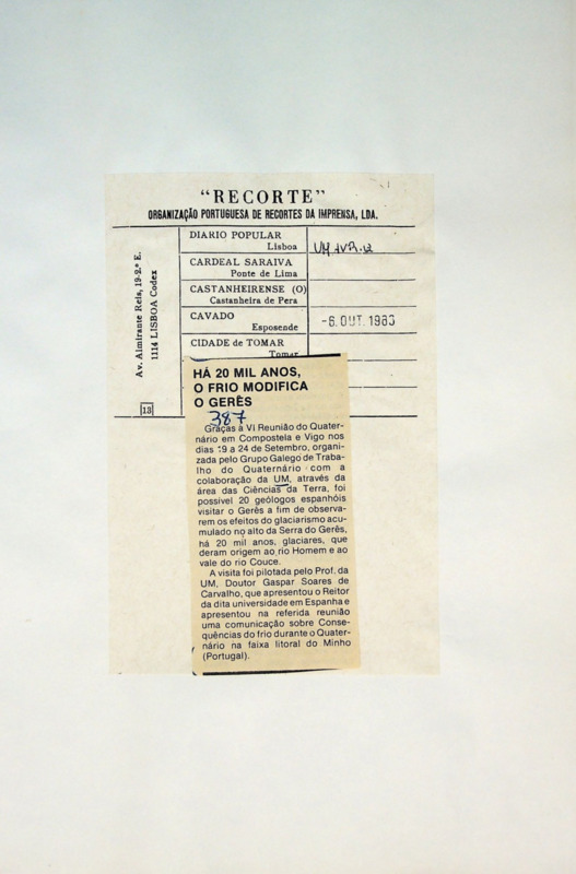  Há 20 mil anos o frio modifica o Gerês 