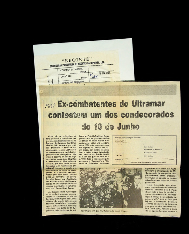  Ex-combatentes do Ultramar contestam um dos condecorados do 10 de Junho 