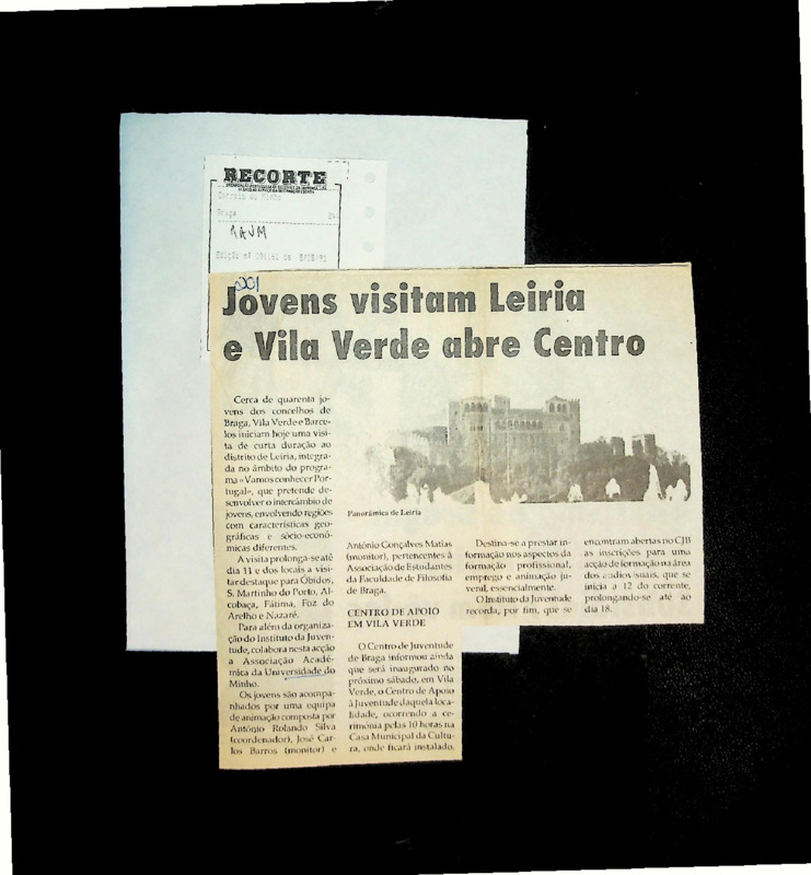  Jovens visitam Leiria e Vila Verde abre Centro 