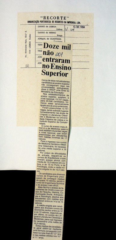  Doze mil não entraram no sensino superior 