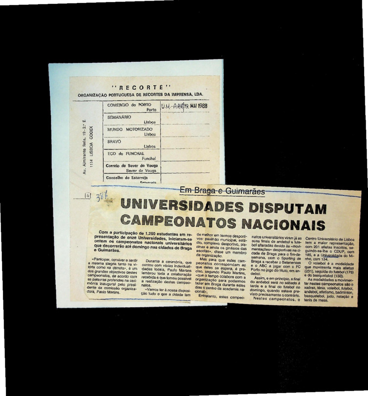  Universidades disputam campeonatos nacionais 