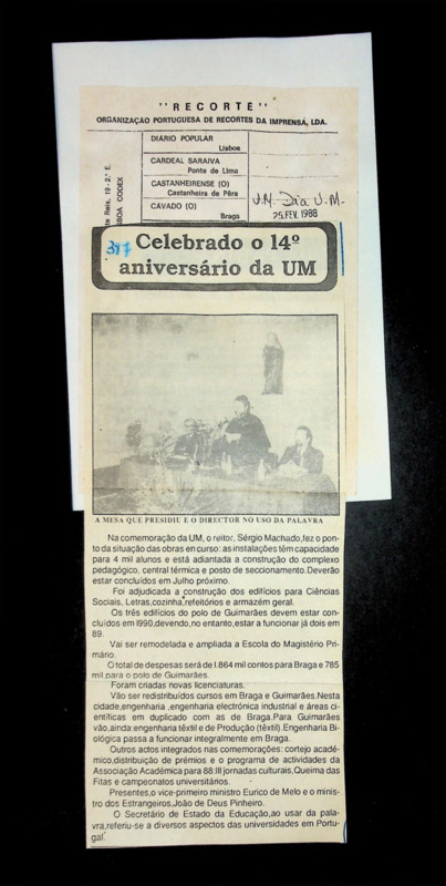  Celebrado o 14º aniversário da UM 