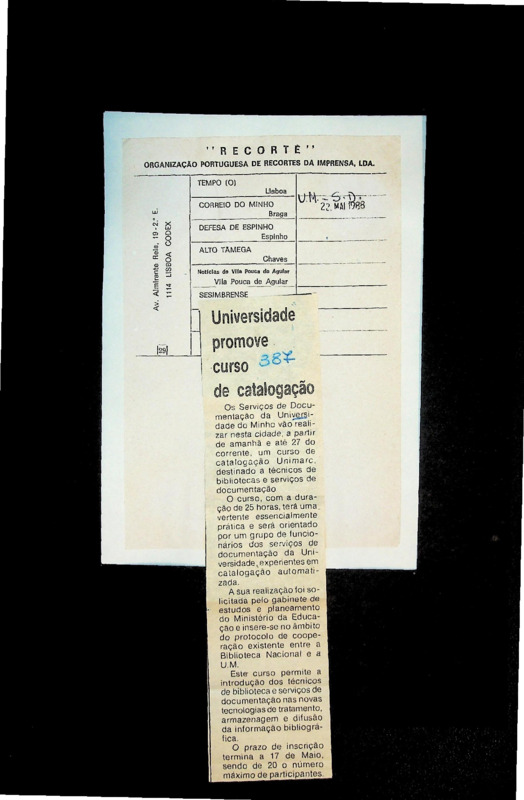  Universidade promove curso de catalogação 