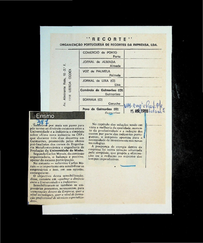  Simpósio em Guimarães promove aproximação entre Universidade do Minho e indústria 