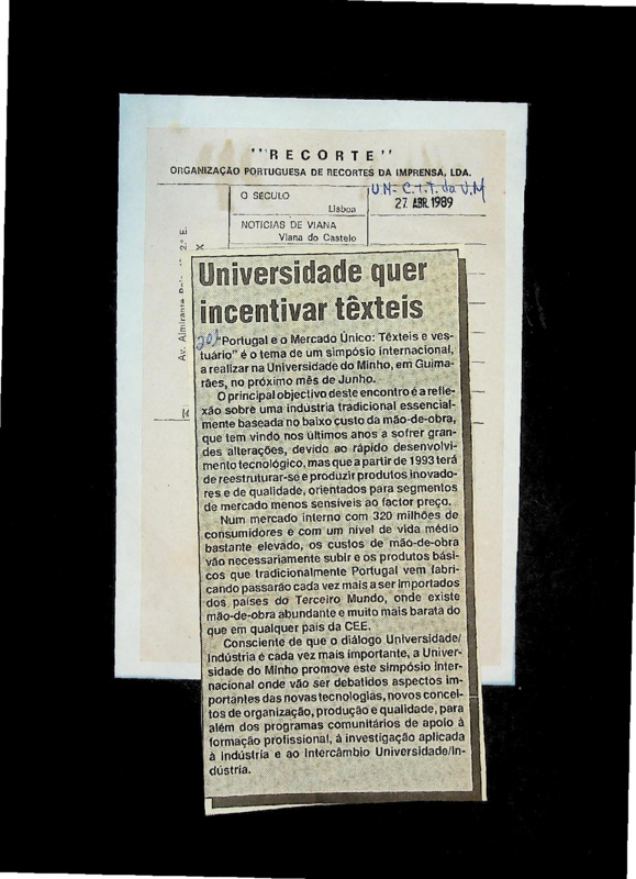  Universidade quer incentivar têxteis 