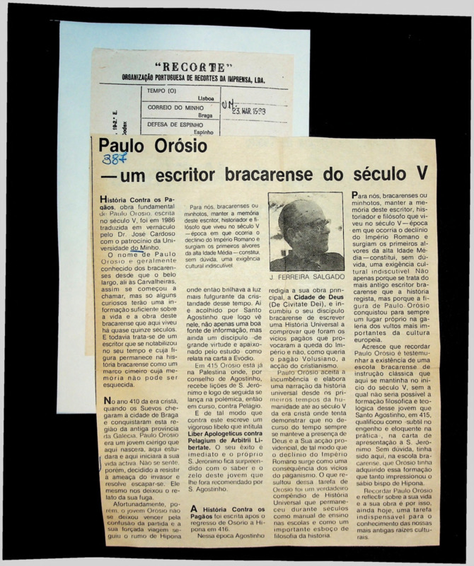  Paulo Orósio - um escritor bracarense do século V 