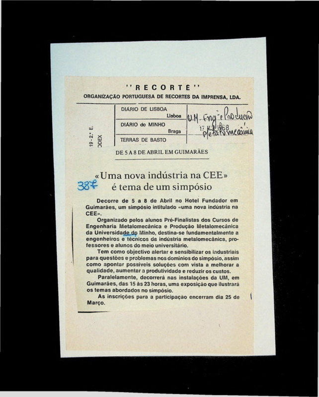  De 5 a 8 de abril em Guimarães: 