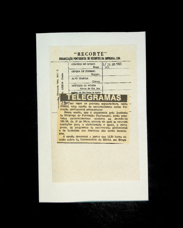  Sessão de esclarecimento sobre formação profissional 