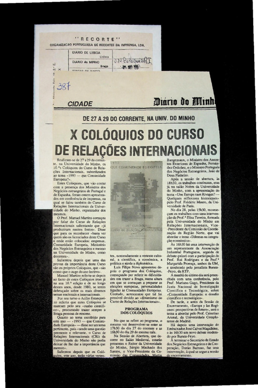  X Colóquios do curso de Relações Internacionais 