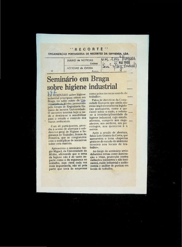  Seminário em Braga sobre higiene industrial 