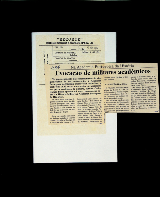  Na Academia Portuguesa da História: evocação de militares académicos 