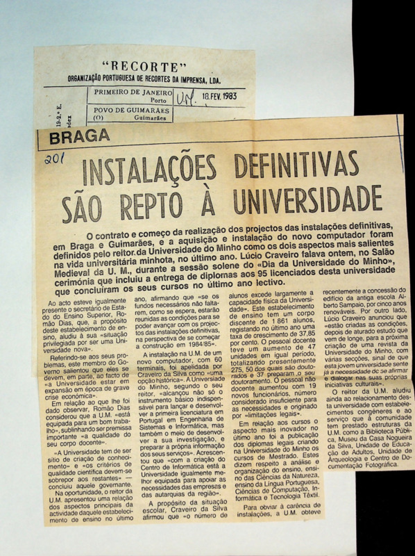  Instalações definitivas são repto à Universidade 