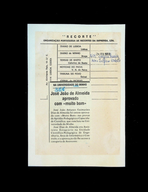  José João de Almeida aprovado com 