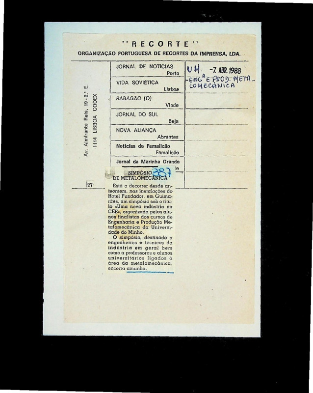 Simpósio de metalomecânica 