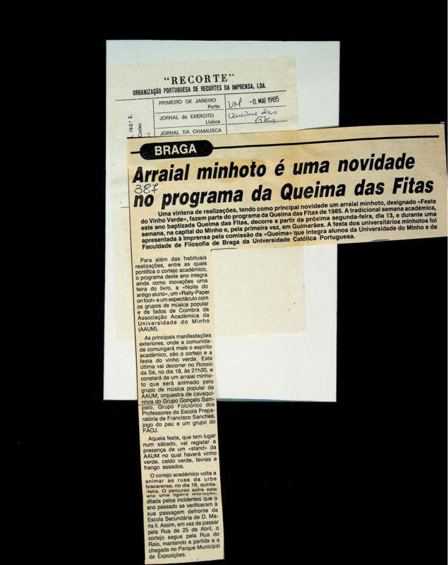  Arraial minhoto é uma novidade no programa da Queima das Fitas 