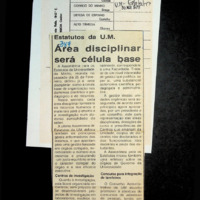Estatutos da U. M.: área disciplinar será célula base